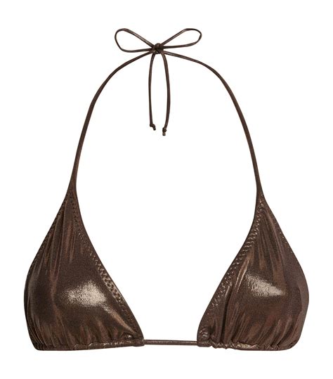 Norma Kamali String Bikini Top In Brown Lyst