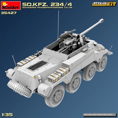 35427 Sd Kfz 234 4 SCHWERER PANZERSPÄHWAGEN 7 5 cm INTERIOR KIT Miniart