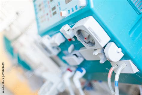 Dialysis machine detail Stock Photo | Adobe Stock