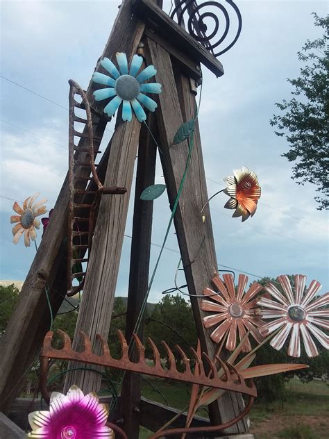 Decorated windmill as rustic yard fun