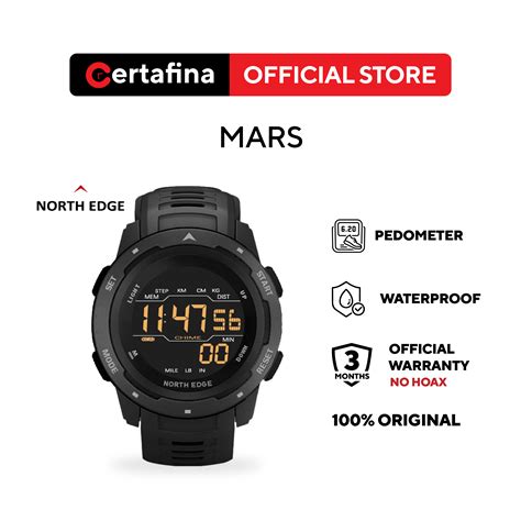 Certafina North Edge Mars Digital Waterproof 50M Pedometer Sports Watch