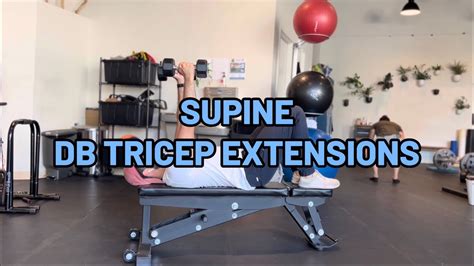 Supine Dumbbell Tricep Extensions Youtube