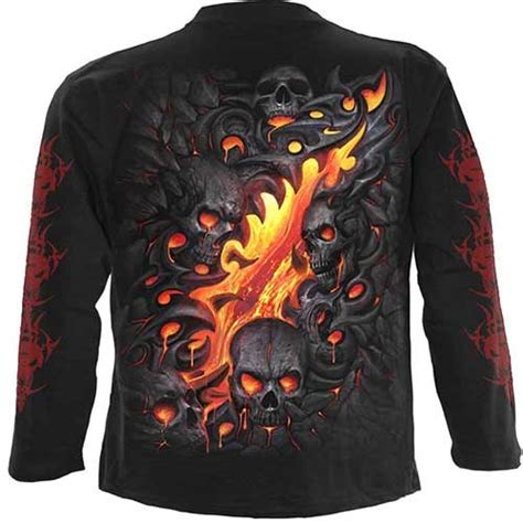 Skull Lava Long Sleeve Tee Tattoo Wear Company