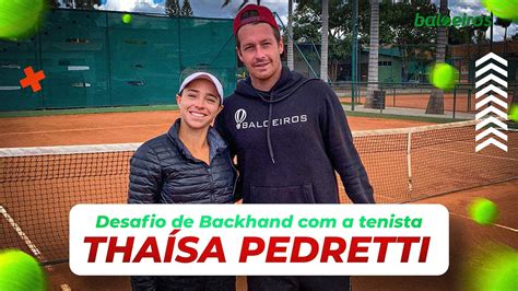 Tenista Da Wta Tha Sa Pedretti No Desafio De Backhand Baloeiros Youtube