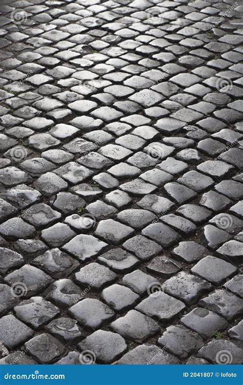 Cobblestone Street In Rome Italy Stock Image Image Of Road Street