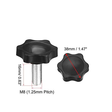 Snapklik Uxcell Clamping Screw Knob Mm Dia Plum Hex Shaped