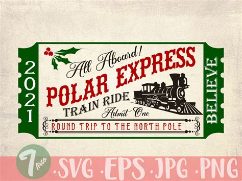 Polar Express Svg Christmas Sign Svg Polar Express Santa Etsy