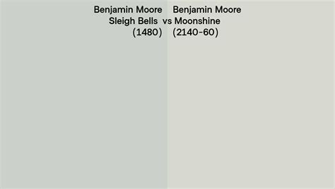 Benjamin Moore Sleigh Bells Vs Moonshine Side By Side Comparison