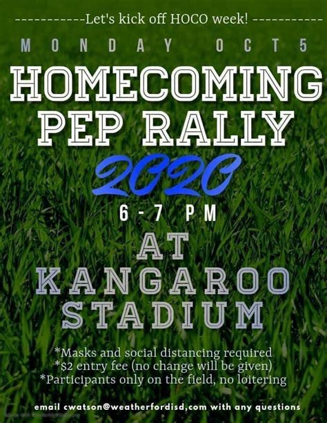 2020 Homecoming Pep Rally Weatherford High School