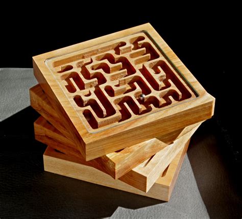 Mini Marble Maze Wooden Coasters