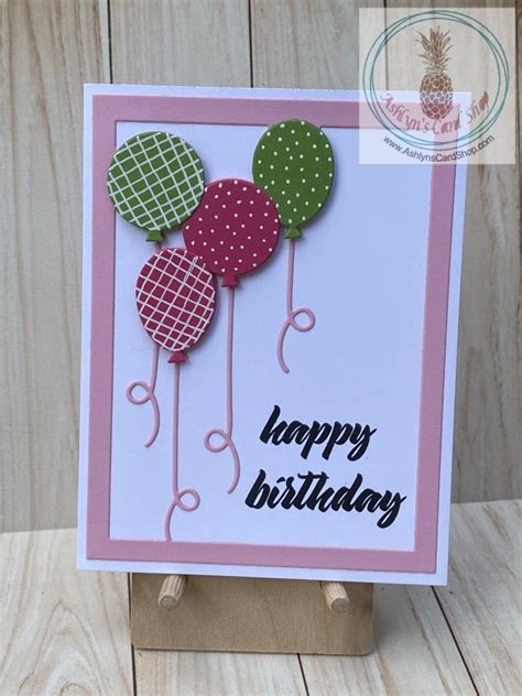 Floating Balloons Birthday Card | Manualidades, Globos, Tarjetas