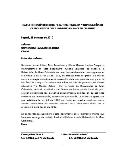 Carta De Cesi N Derechos Para Tesis Trabajos Y Monograf As De Grado A