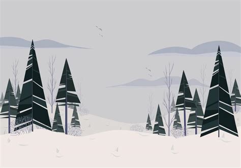 Vector Beautiful Winter Landscape Illustration 247796 Vector Art at Vecteezy