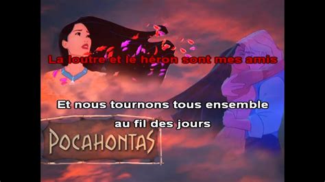 Pocahontas L air du vent karaoké YouTube