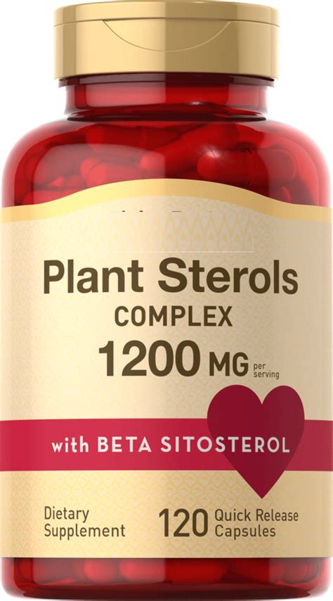 Plant Sterols 1200 Mg Complex W Beta Sitosterol Per Serving 120 Caps