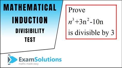 Mathematical Induction Divisibility Tests 2 Examsolutions Youtube