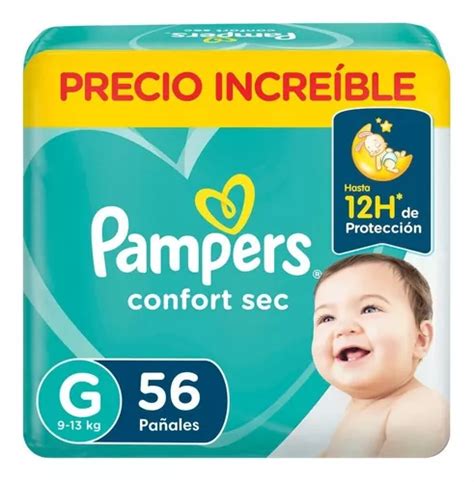 Pañal Pampers Confort Sec Talla G 56 Un Mercadolibre