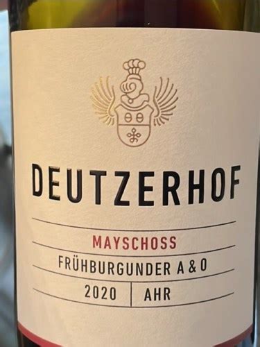 Deutzerhof Mayschosser Fr Hburgunder A O Vivino United States