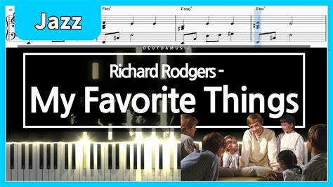 재즈 피아노 Richard Rodgers My Favorite Things 쉬운 피아노 Easy Piano