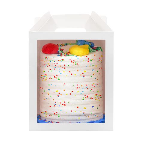 Buy Gretel Baking 6 Pack 10x10x12 Inch Tall Cake Box With Clear Window