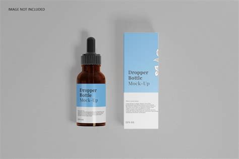 Premium PSD Dropper Serum Bottle Box Mockup