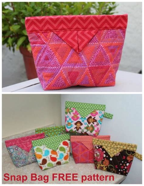 Snap Bag Free Pattern Sew Modern Bags