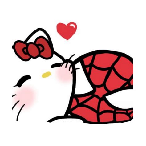 spider man and hello kitty drawing 2