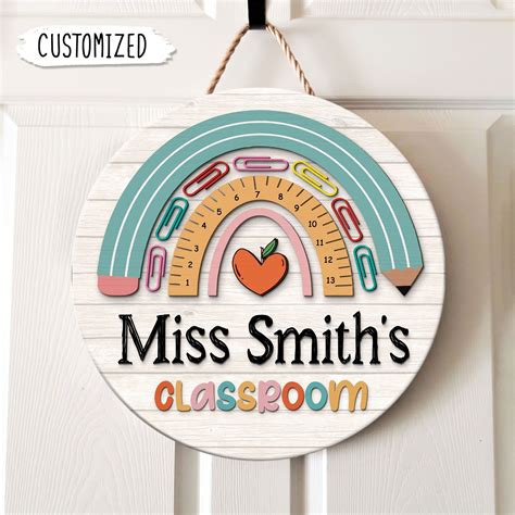 Personalized Teacher Sign Teacher Ts Teacher Door Sign Classroom Door Hanger Teachers