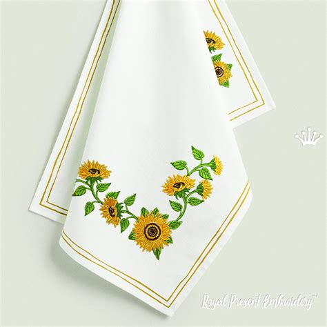 Sunflowers Corner Royal Present Embroidery