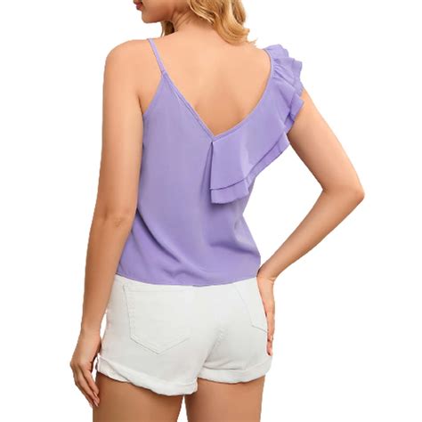 Yuhaotin Crop Tops For Women 2024 Elegantes Ladies Solid Color Sexy Casual V Neck Sleeveless