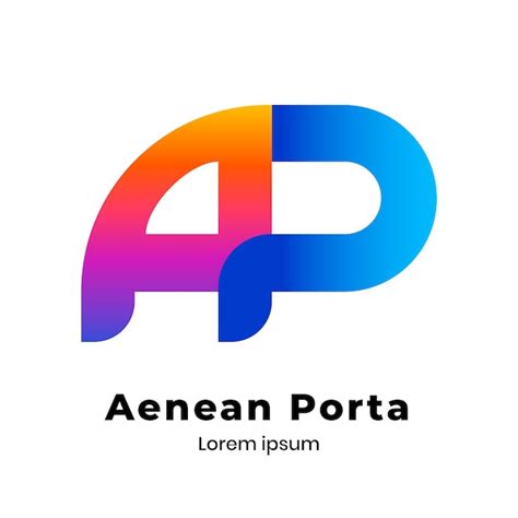 Modelo de design de logotipo de monograma ap Vetor Grátis