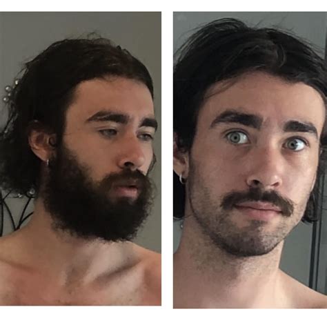 Before/After shaving 3 months beard (feels weird lol) : r/BeardAdvice