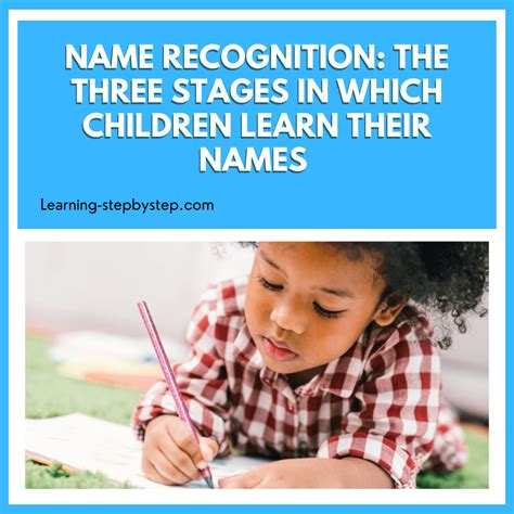 recognition   stages   children learn  names