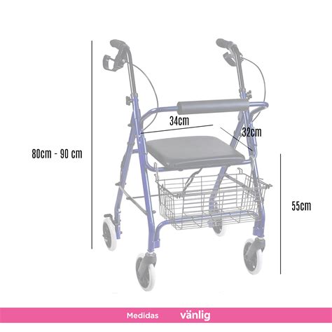 Andadera Rollator Liberty Azul Rehav