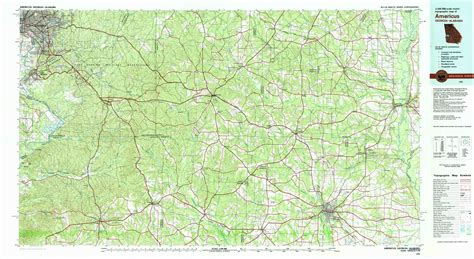 Phenix City topographic map, GA, AL - USGS Topo 1:250,000 scale