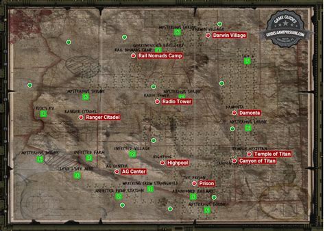 Arizona World Maps Wasteland Game Guide Walkthrough