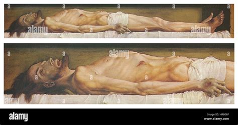 El Cuerpo De Cristo Muerto En La Tumba Y Un Detalle Por Hans Holbein