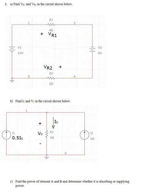 Solved A Find Vri And Vr In The Circuit Shown Below R Chegg