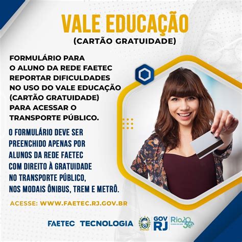 Cart O Gratuidade Supervia Metr E Riocard Escola T Cnica Estadual