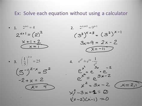 Exponential Equations Objective Solve Exponential Equations Ppt