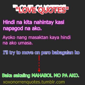 Sad Quotes About Love Tagalog. QuotesGram