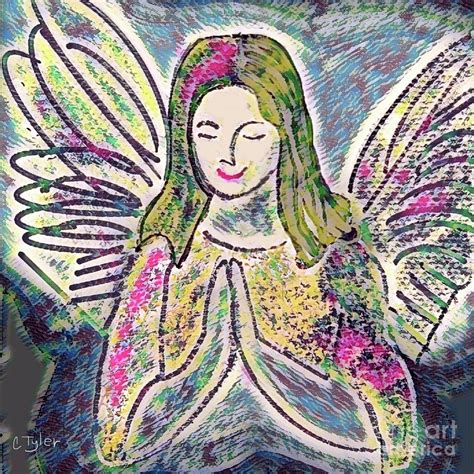 Colorful Praying Angel 0323 Digital Art By Christine Tyler Fine Art