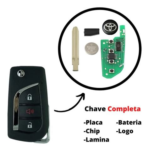 Chave Canivete Completa Toyota Corolla Hilux Etios Sw4 Parcelamento