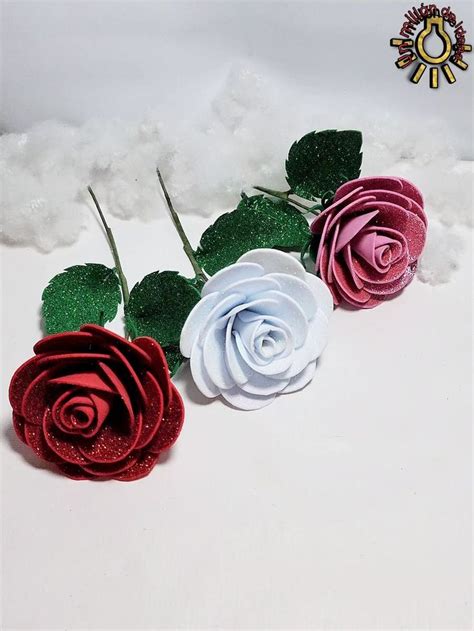 Hermosas rosas de foami o goma Eva Hermosas rosas fáciles de hacer