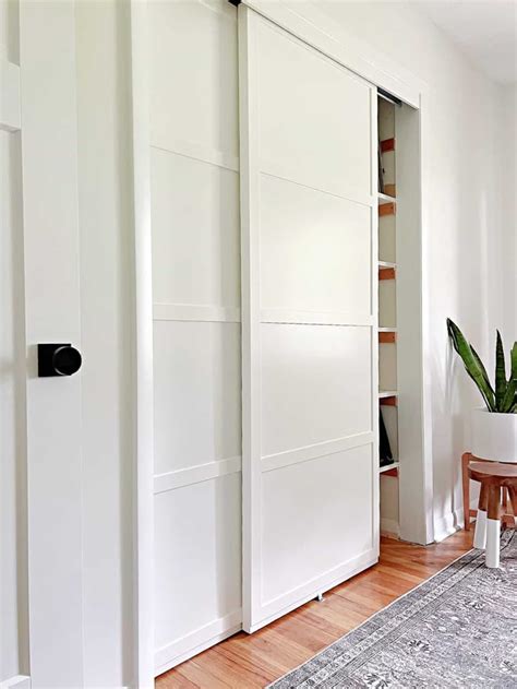 Diy Sliding Closet Doors With Pvc Molding For Custom Look