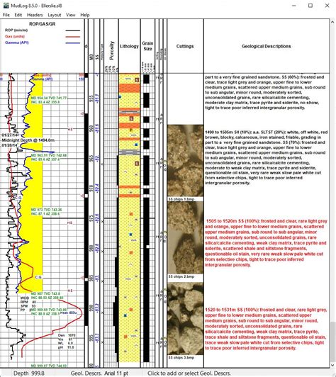 Mudlog Mud Log Drafting Tool By Wellsight Systems Inc