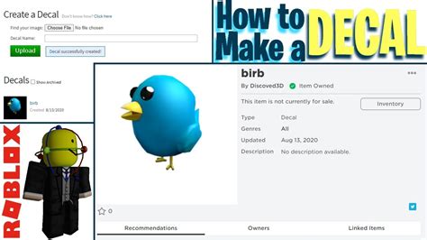 How To Create A Decal In Roblox 2020 Roblox Tutorial YouTube