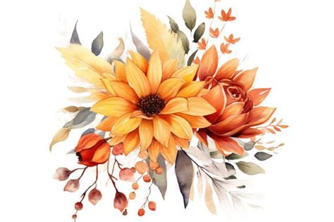 Autumn Flowers Clip Art