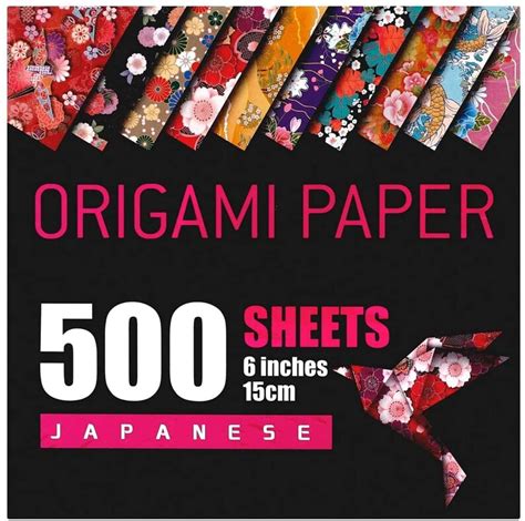 Japanese Washi Origami Paper 500 Sheets 10 Vivid Colorsandeasy Etsy