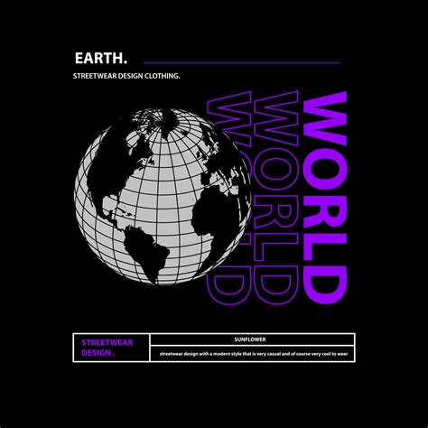 World World Streetwear Design Vector Clothing Vector Art At